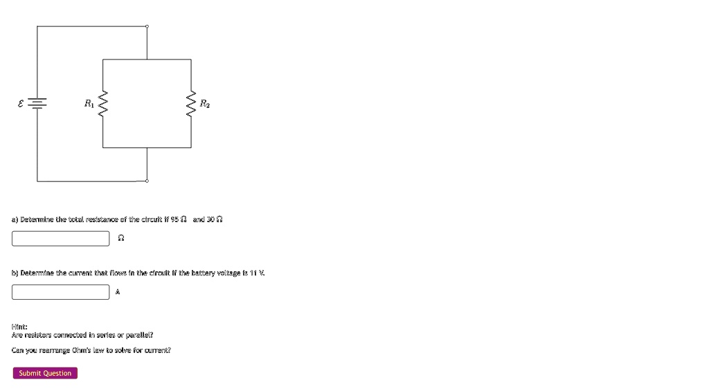 SOLVED Texts R a Determine the total resistance of the circuit if 5