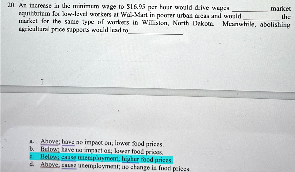 An increase in the minimum wage to 16.95 per hour would drive wages ...