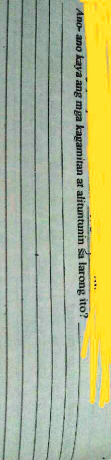 SOLVED: Ano-ano Kaya Ang Mga Kagamitan At Alituntunin Sa Larong Luksong ...