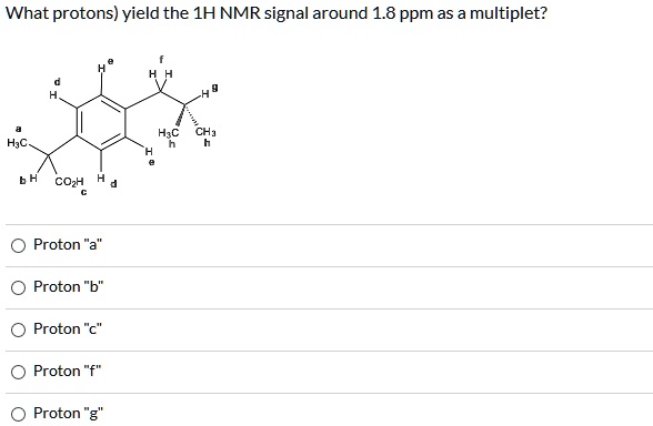 SOLVED: What Protons) Yield The 1H NMR Signal Around 1.8 Ppm As A ...