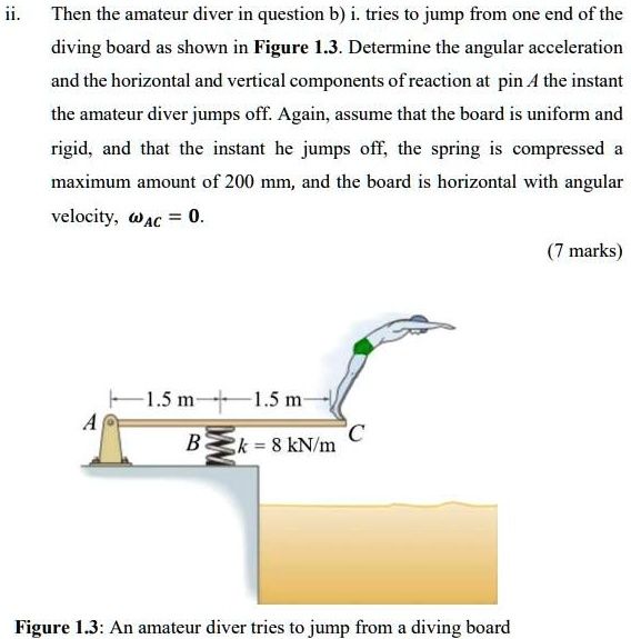SOLVED Then the amateur diver in question b) tries to jump from one