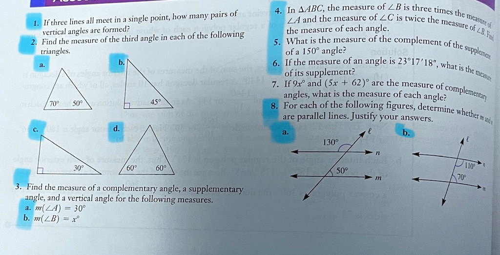 SOLVED: Answer highlighted questions If three lines all meet in a ...