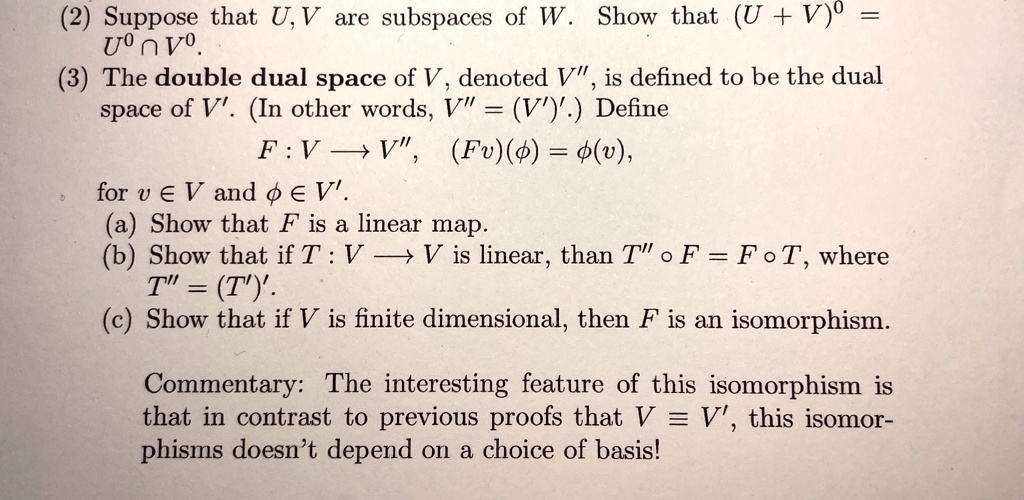 SOLVED 'Please answer one of the above linear algebra questions. Thank