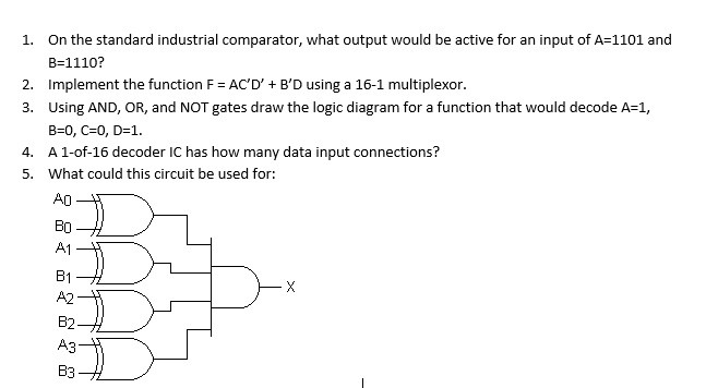 VIDEO solution: 1. On the standard industrial comparator, what output ...