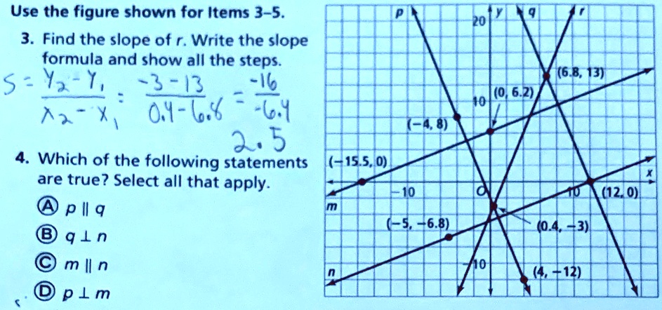 SOLVED: 'I need help with only 4. How do I find if two lines are ...