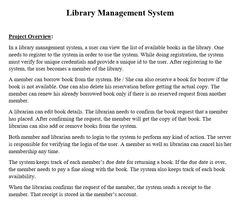 i need the sequence diagram for this scenario uml library management ...