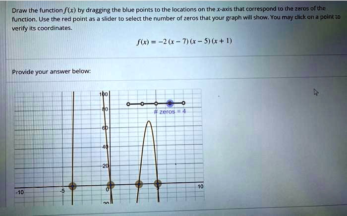 SOLVED: Draw the function f(x) by dragging the blue points to the ...