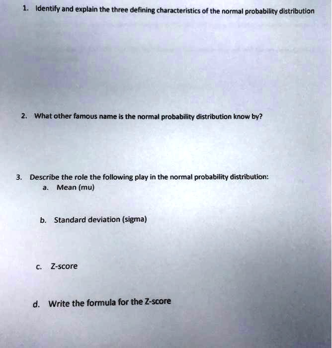 SOLVED: Identify and explain the three defining characteristics of the ...