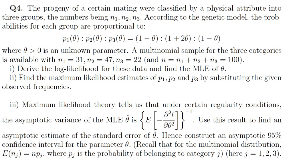 q4 the progeny of a certain mating were classified by a physical ...