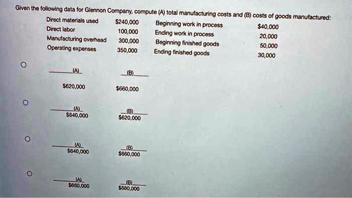 VIDEO Solution: Given The Following Data For Glennon Company, Compute ...