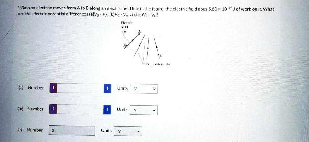 SOLVED: When An Electron Moves From A To B Along An Electric Field Iine ...