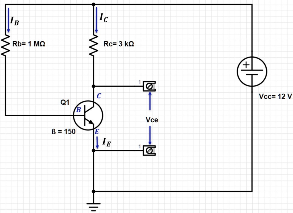 SOLVED: The current gain of a common emitter transistor circuit shown ...