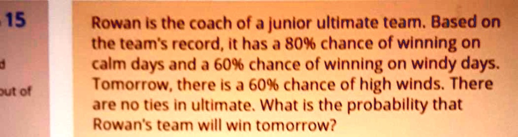 Solved 11. Debra is the coach of a junior ultimate team.