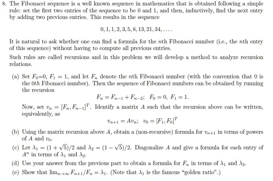 the fibonacci sequence is a well known sequence in mathematics that is ...