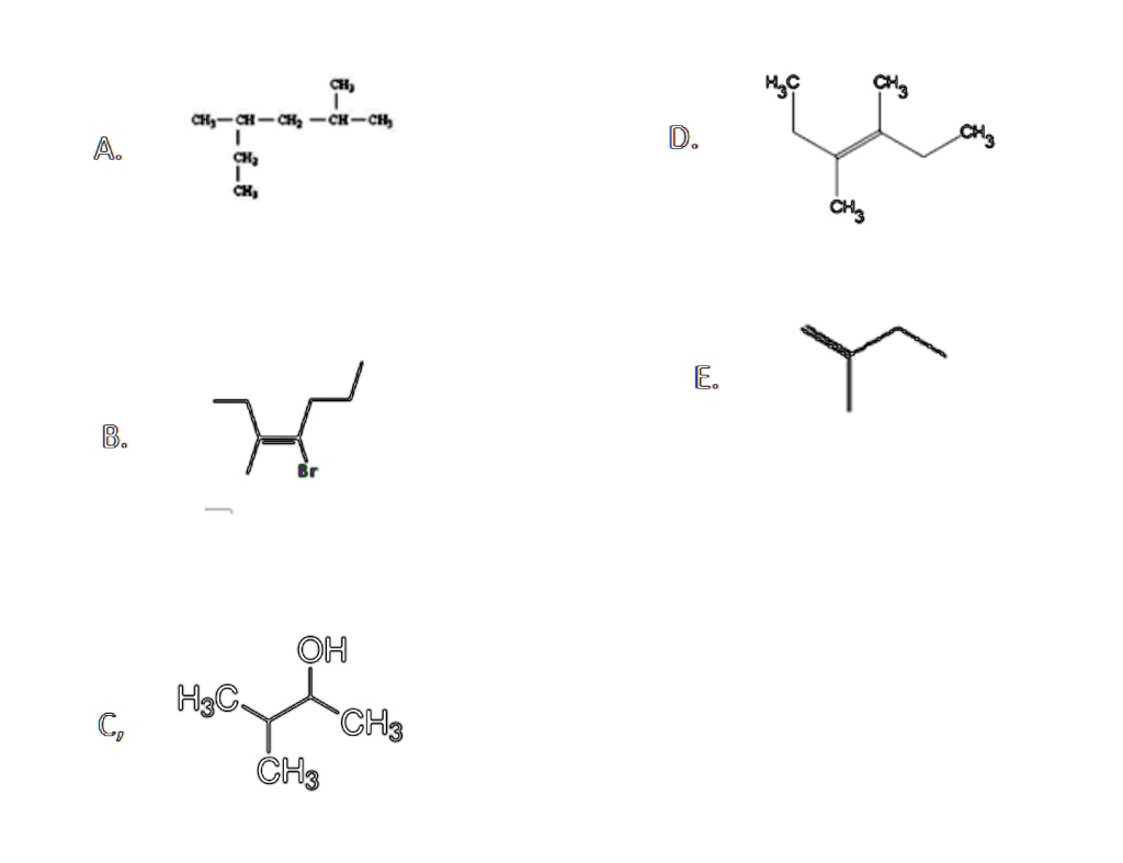 SOLVED: Cl KSc cl-a-c-cChl A D: 9h Cx, Cls Ex B OH H;C CH3 CH3