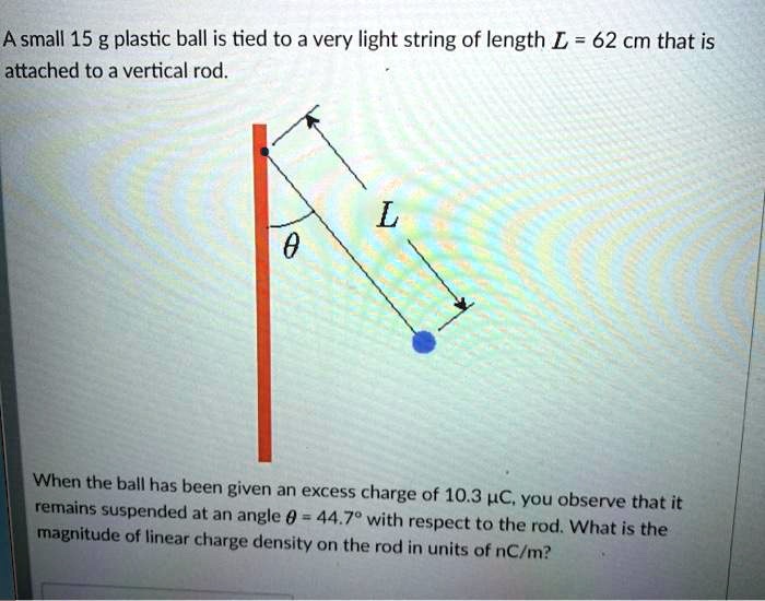 SOLVED A small 15 g plastic ball is tied to a very light string of