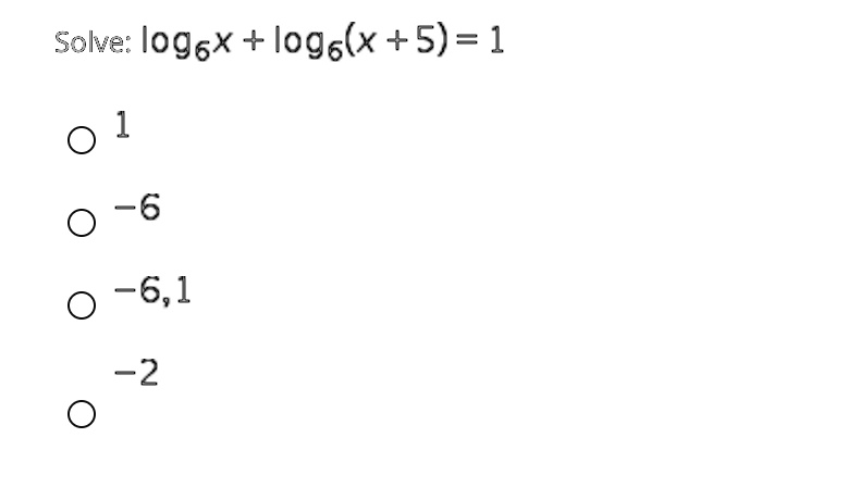 solve logsx logsx 5 1 6 61 2 65499