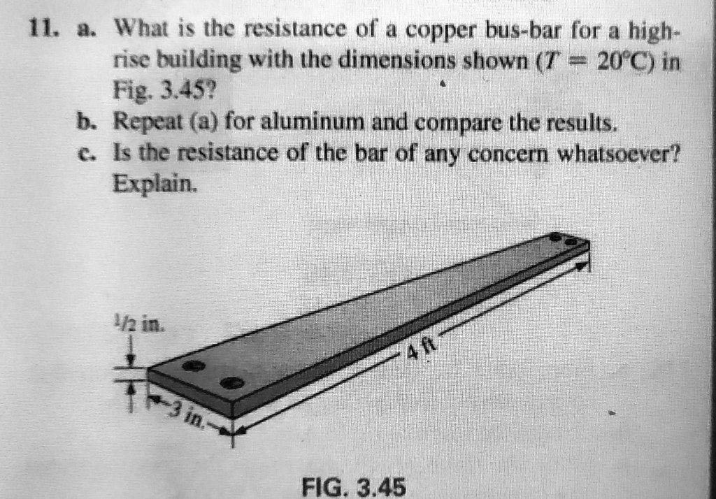 11 4. What is the resistance of a copper busbar for a highrise