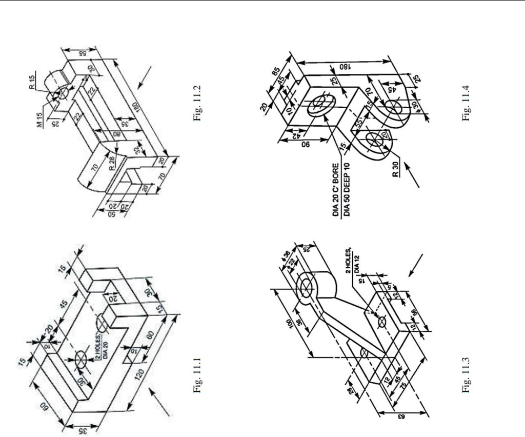 SOLVED: Draw the orthographic projections consisting of front view, top ...