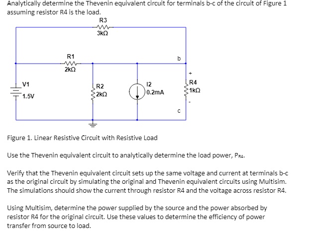 Analytically determine the Thevenin equivalent circuit for terminals b ...