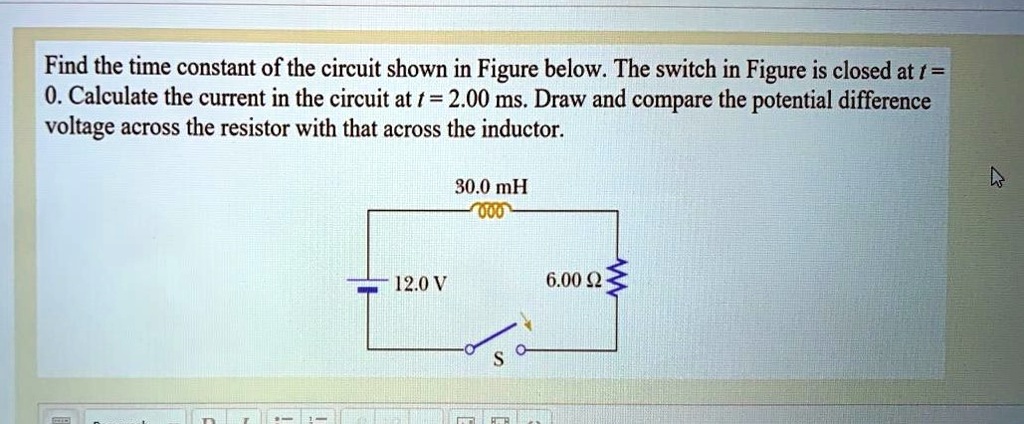 Find the time constant of the circuit shown in figure below...