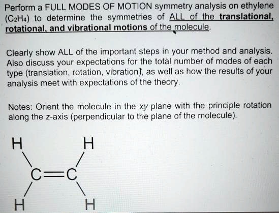 SOLVED Perform a FULL MODES OF MOTION symmetry analysis on