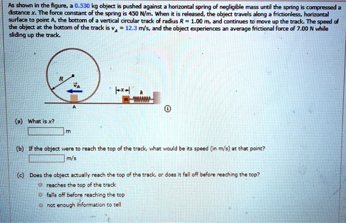 SOLVED: As shown in the figure 0.530 kg objed is pushed against ...