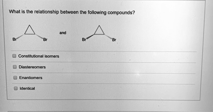 Solved What Is The Relationship Between The Following Compounds And