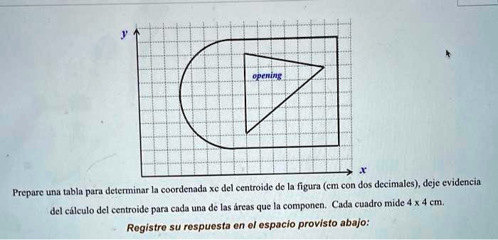 prepare a table to determine the xc coordinate of the centroid of the ...