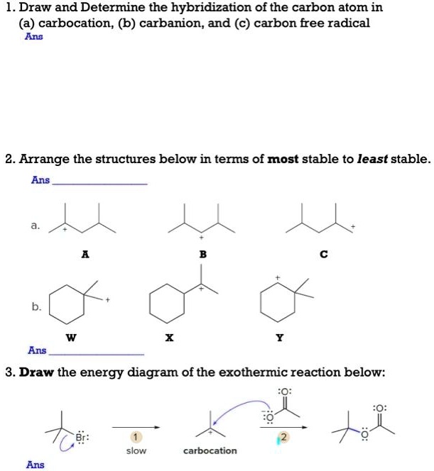 SOLVED: 1 Draw and Determine the hybridization of the carbon atom in SOLVED: 1 Draw and Determine the hybridization of the carbon atom in