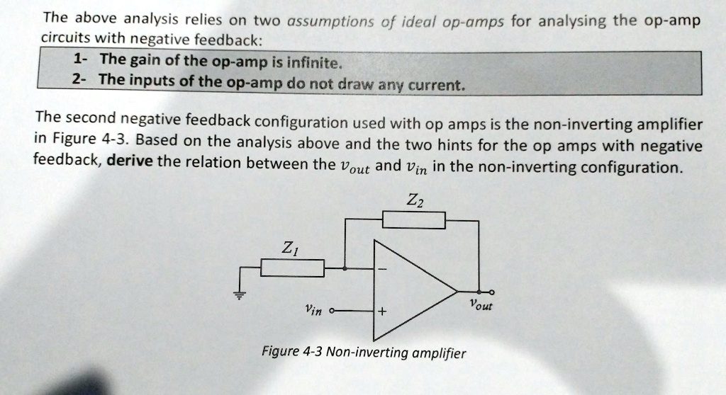 SOLVED circuits with negative feedback 1The gain of the opamp is