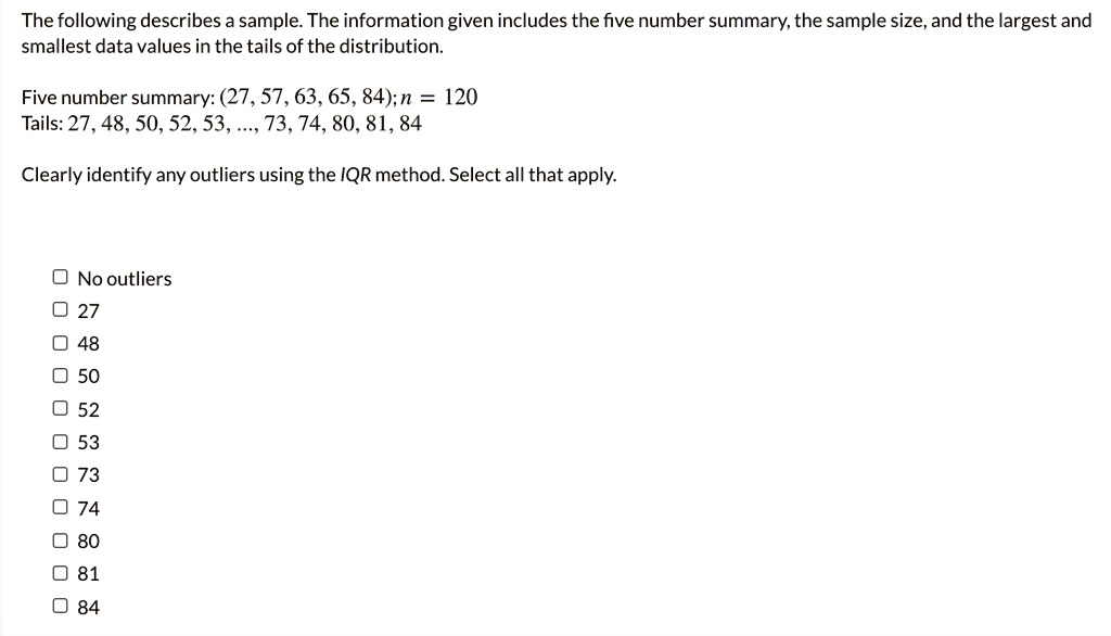 SOLVED: The following describes a sample. The information given ...