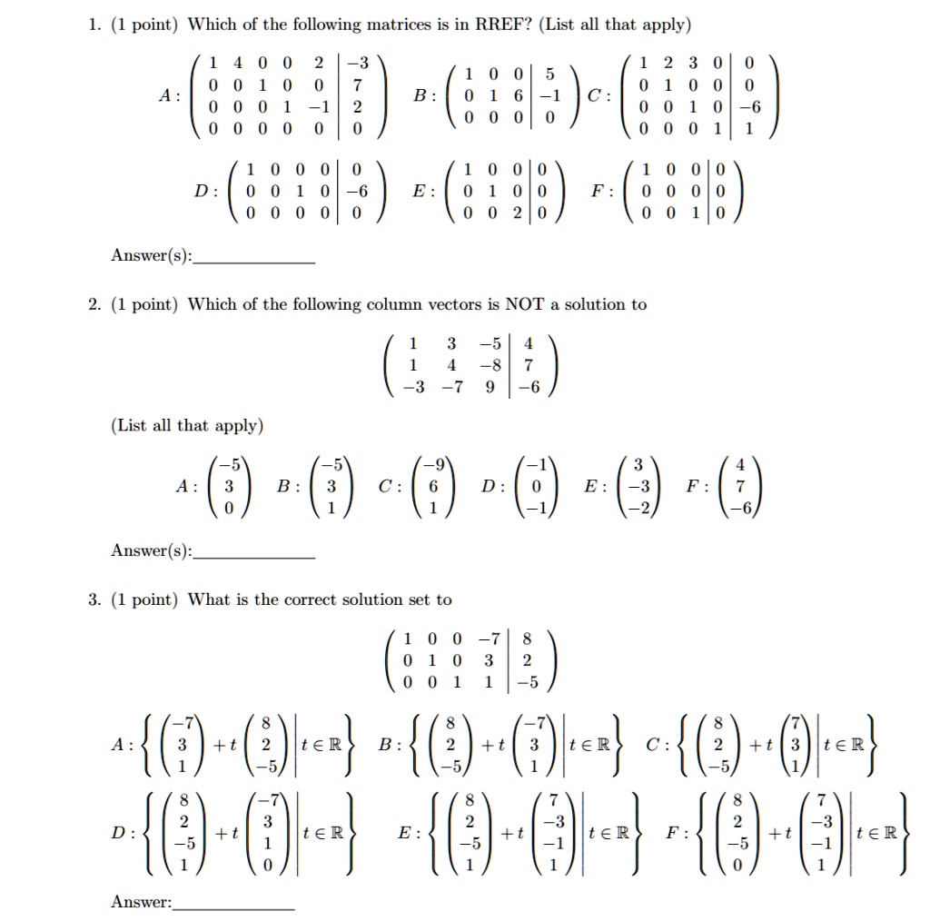 Browse Questions For Algebra