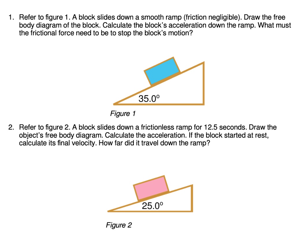 42 free body diagram on a ramp Wiring Diagrams Manual