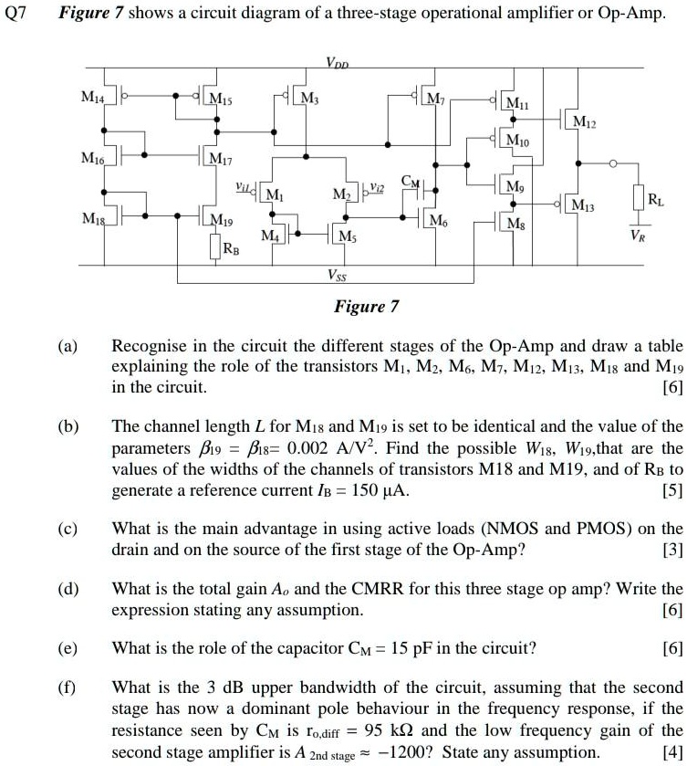 SOLVED Figure 7 shows a circuit diagram of a threestage operational