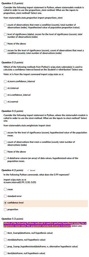 SOLVED: Question 1 (3 points): Consider the following import statement ...