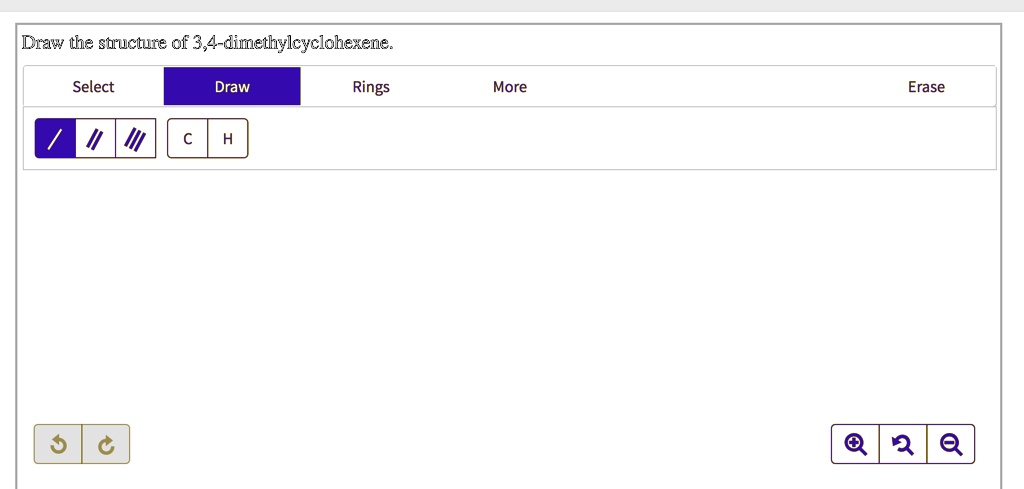 SOLVED: Draw the structure of 3,4-dimethylcyclohexene: Select Draw