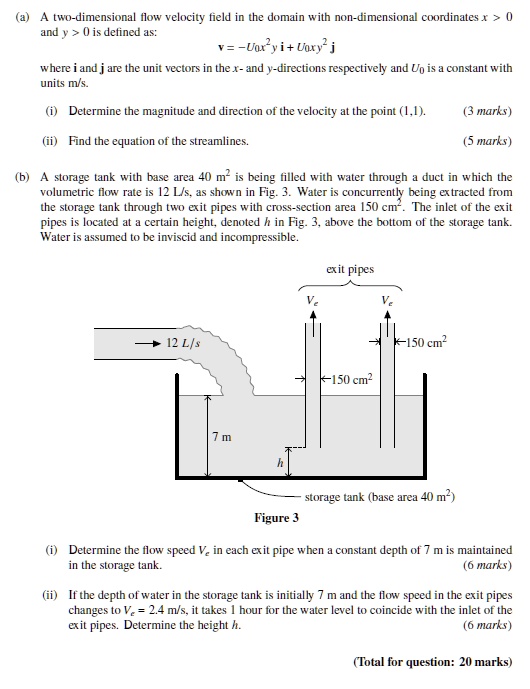 A two-dimensional flow velocity field in the domain with non ...