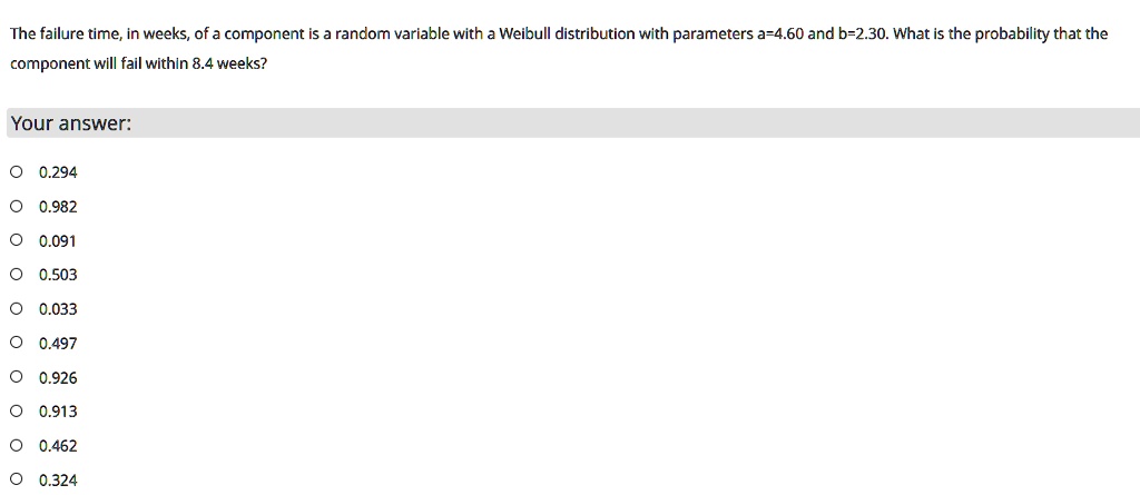 Video Solution: The Failure Time, In Weeks, Of A Component Is A Random 