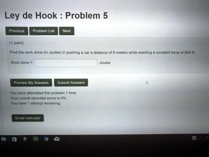SOLVED ' Find the work done (in Joules) in pushing a car a distance of