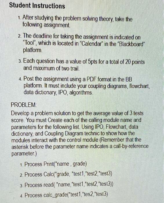 SOLVED: Texts: Develop a problem solution to get the average value of 3 ...