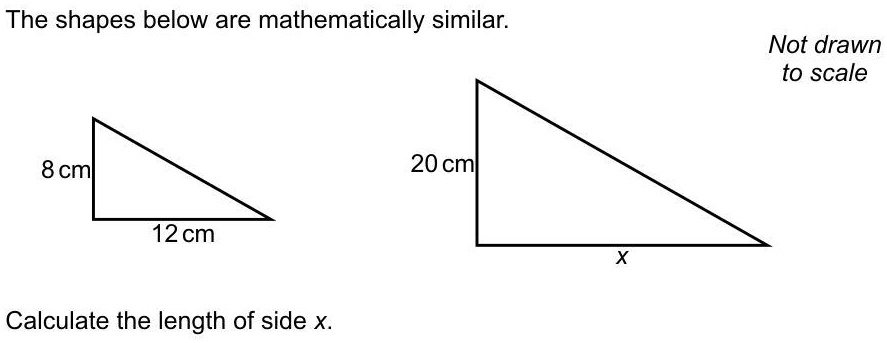 SOLVED: 'The shapes below are mathematically similar. The shapes below ...