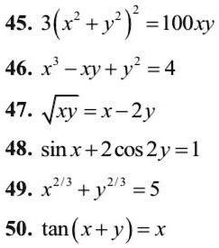 45 3ry looxy 46 xxyy 4 47 vxy x 2y 48 sin 2cos 2y 49 xj 5 50 tanxyx 86144