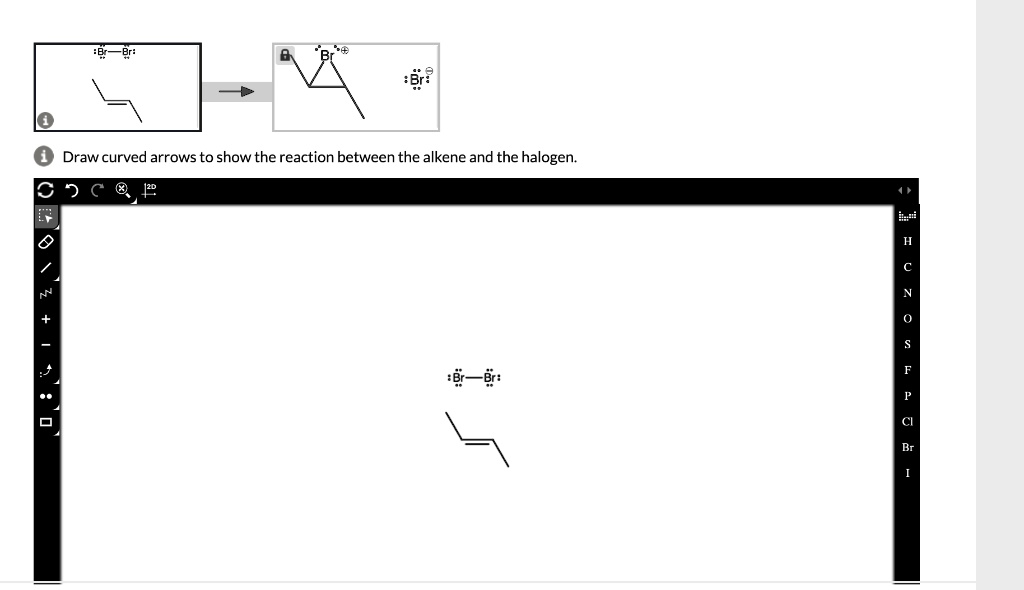 SOLVED: @r? Draw curved arrows to show the reaction between the alkene ...