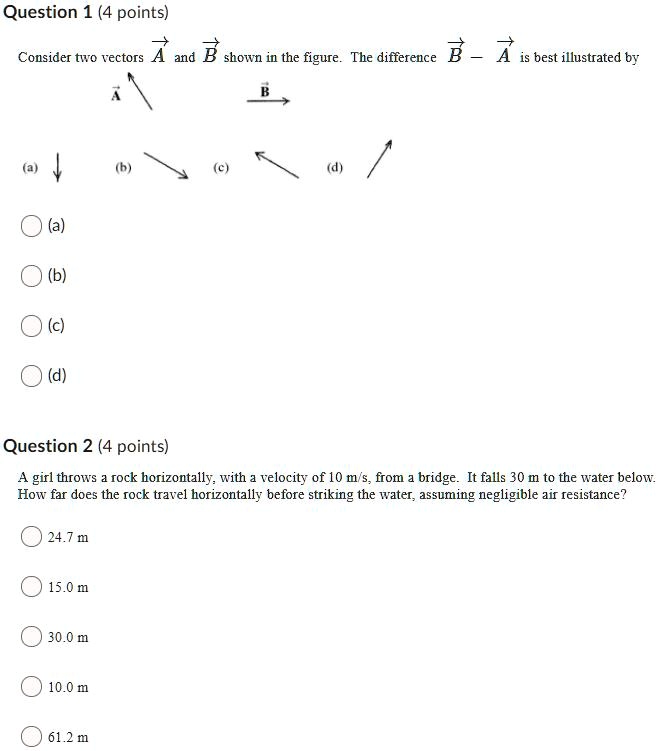 SOLVED: Consider Two Vectors A And B Shown In The Figure. The ...