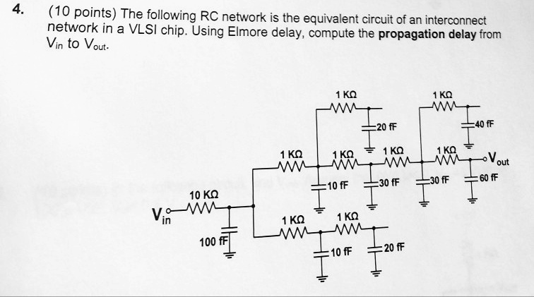 [GET ANSWER] 4. (10 points) The following RC network is the equivalent ...