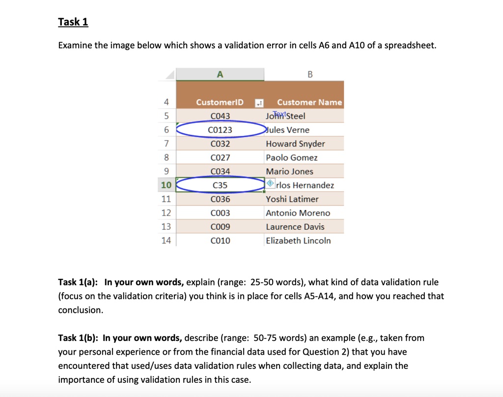 I Need Help Answering Task 1a And Task 1b Task 1 Examine The Image ...