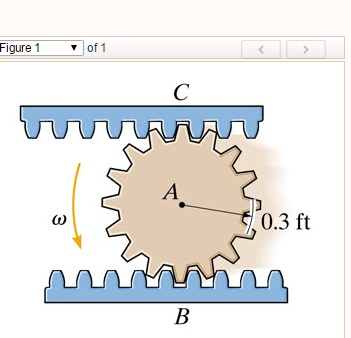 SOLVED: The pinion gear A rolls on the fixed gear rack B with an ...