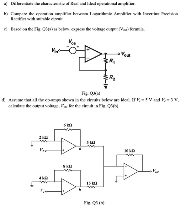 SOLVED a) Differentiate the characteristics of Real and Ideal