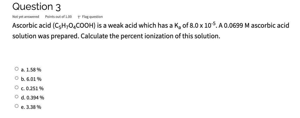 Solved Question 3Not yet answeredPoints out of 1.00Flag